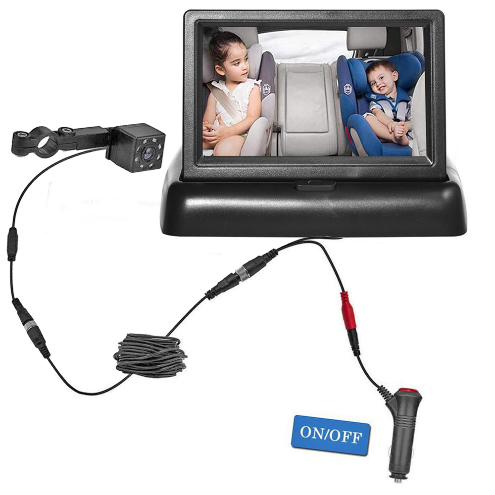 Dash Cam Mirror Backup Camera - Baby Babi 4.3 インチ LCD TFT