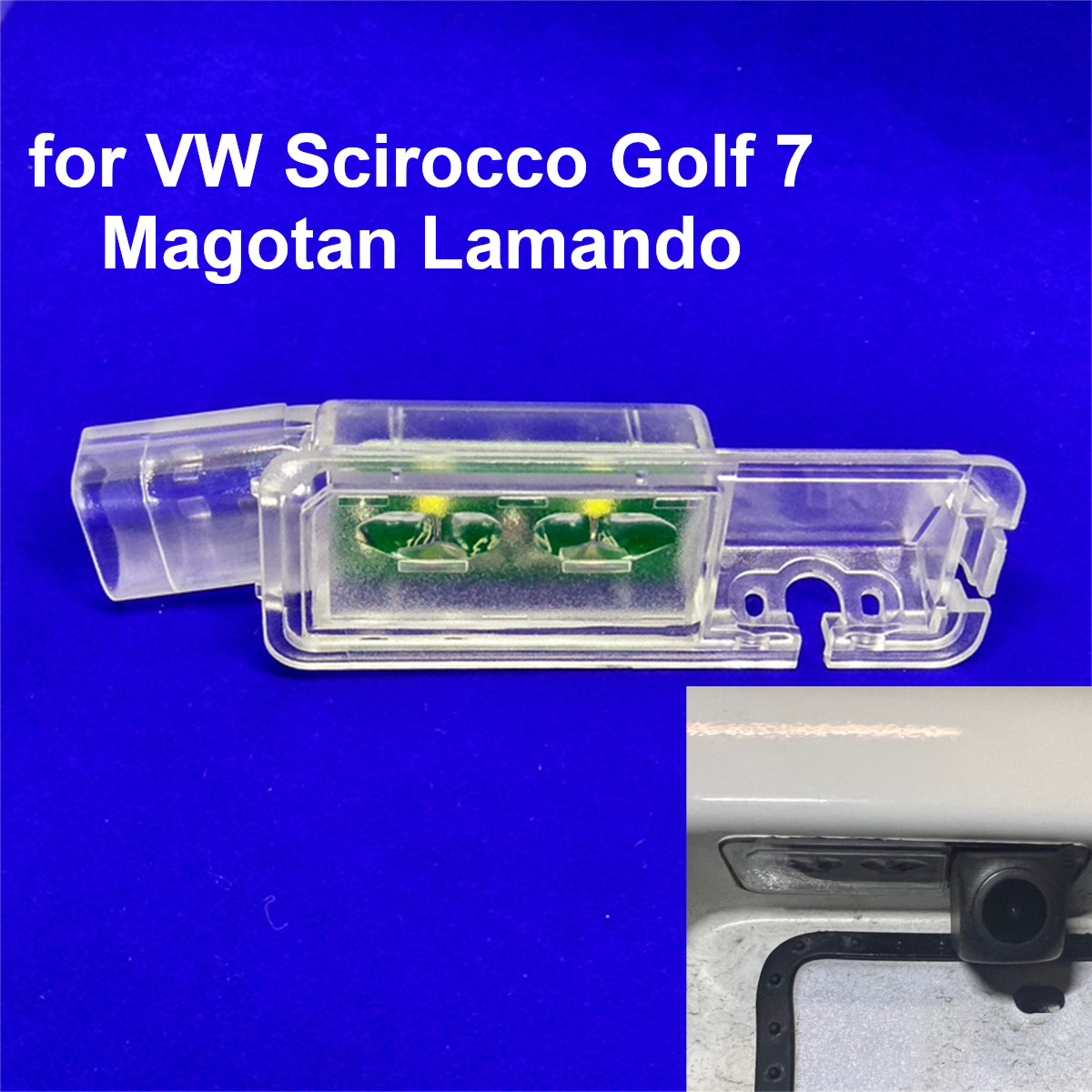 Dash Cam Mirror Backup Camera - 車のリアビューカメラブラケットナンバープレートライトハウジング VW ゴルフ 7 Magotan Lamando