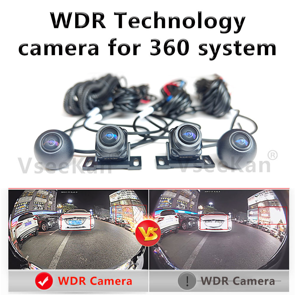 Dash Cam With Parking Monitor - 車載用360度全方位表示システム。WDRカメラ搭載で、夜間でも鮮明な映像を提供。Android搭載の車載マルチメディアシステムに内蔵された360度カメラ機能付き。