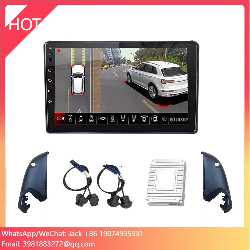 Dash Cam 360 Degree Panoramic - 広角1080p 4カメラ360度車載カメラDVRダッシュカム3Dパノラマバードビューカメラシステム車載AVMアラウンドビュー