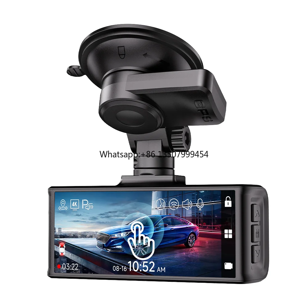 Dual Dash Cam With Gps Wifi - ディーラーF7N-Touchカービデオレコーダー ナイトビジョン 4K WiFi GPSスマートブラックボックス デュアルタッチスクリーン