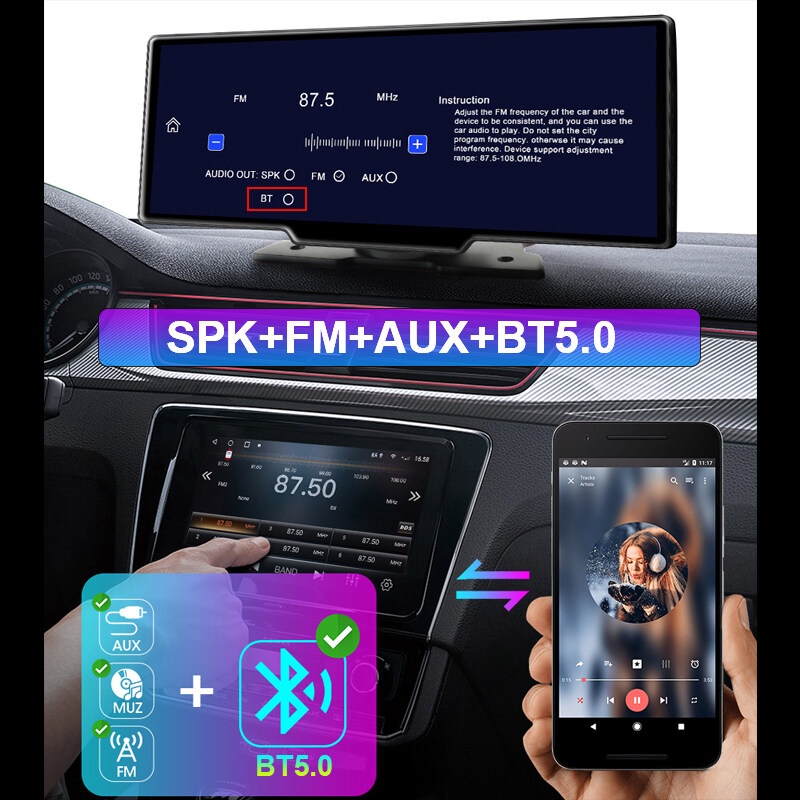 EKLEVA 10.26インチ 4K デュアルドライブレコー - Dual Dash Cam With Gps Wifi のレビューと価格