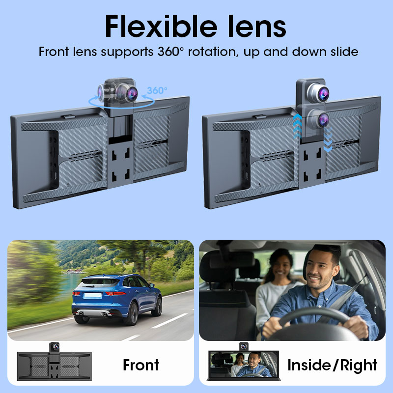 11.3インチ 車 DVR 4K ダッシュボード ワイヤレス - Dual Dash Cam With Gps Wifi のレビューと価格