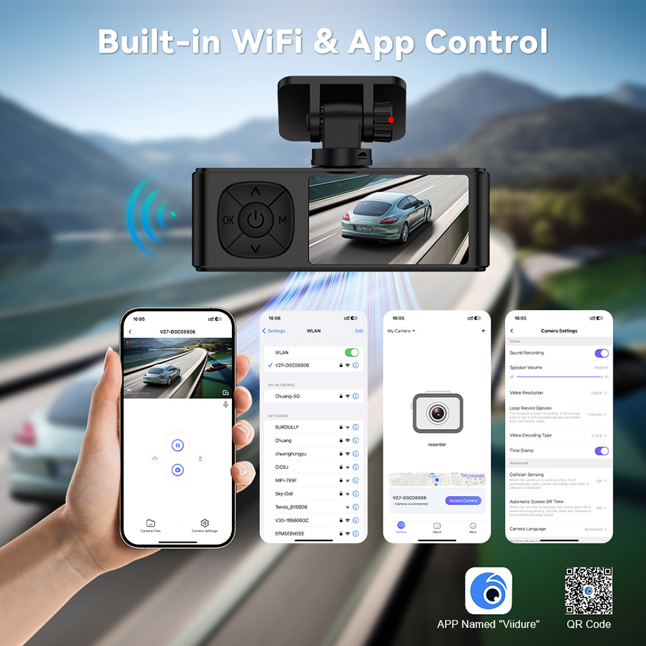 4K車載DVR 2160P WIFI GPS搭載 デュアルダ - Dual Dash Cam With Gps Wifi のレビューと価格