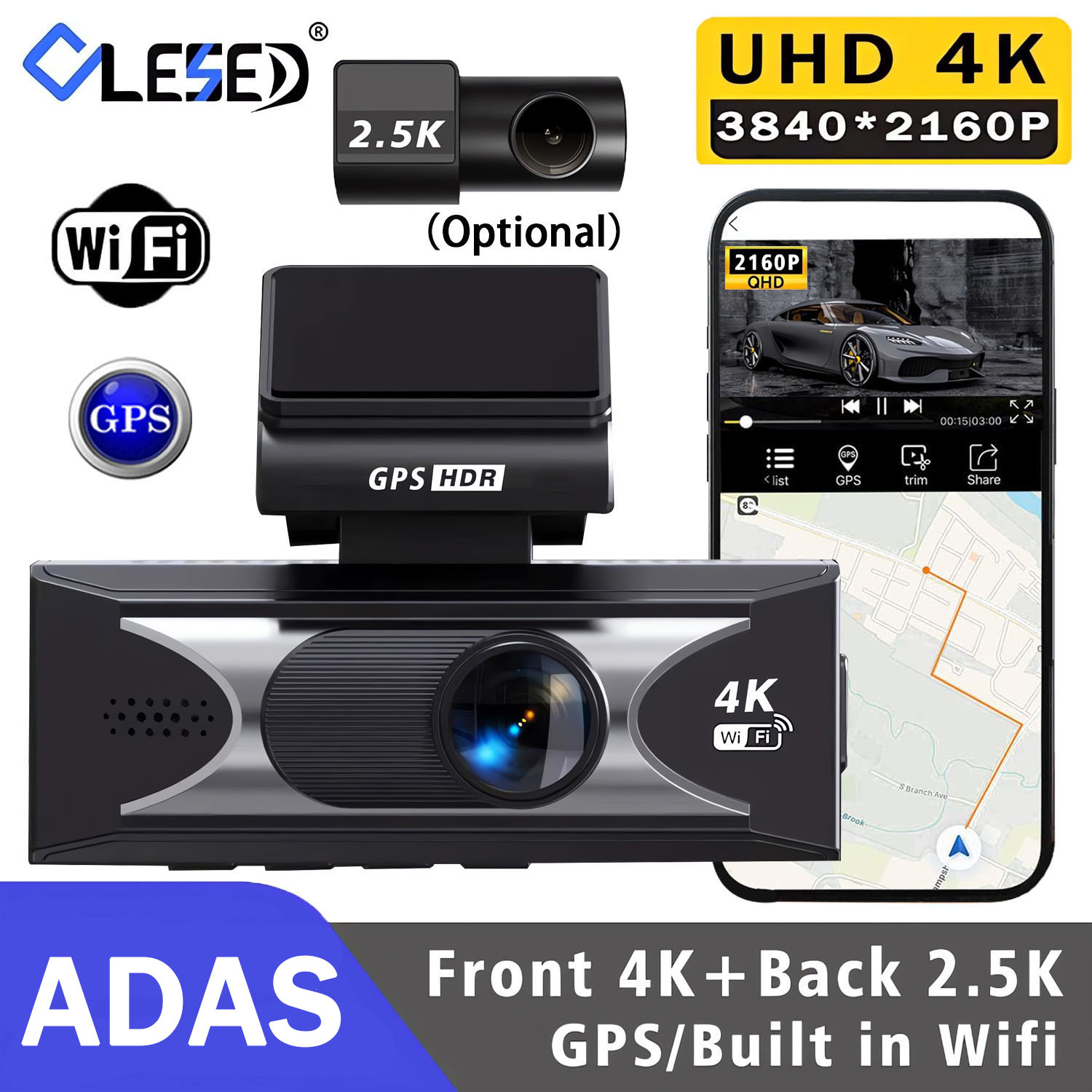 ドライブレコーダー UHD3840*2160P 4K + 2 - Dash Cam 4K Sony Starvis のレビューと価格