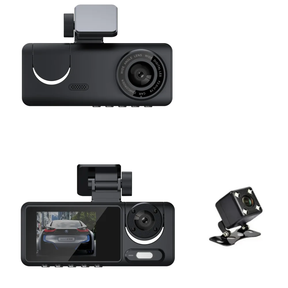 XZY 3チャンネル 1080P WiFi 車載ドライブレコ - Dash Cam Night Vision Infrared のレビューと価格