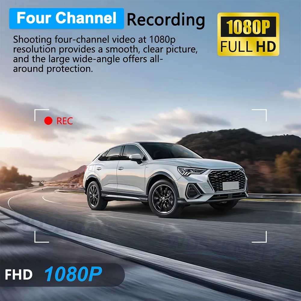 車載カメラ HD 1080P 3/4チャンネル ダッシュカム - Dash Cam 3 Channel 1080P のレビューと価格