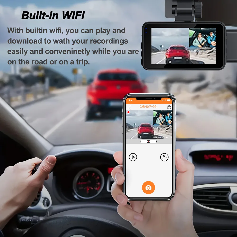 XZY 新型3レンズ搭載Wi-Fi対応HDドライブレコーダー - Dash Cam Night Vision Infrared のレビューと価格