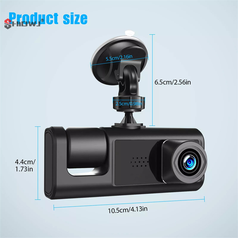 3チャンネルDVR HD 1080p、3レンズ内部、ダッシュ - Dash Cam 3 Channel 1080P のレビューと価格