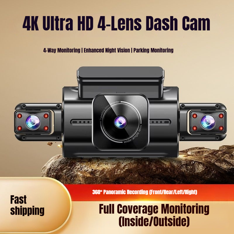 2K 1080P 4チャンネル 360度パノラマ 車載DVR - Dash Cam 2K Dual Lens のレビューと価格
