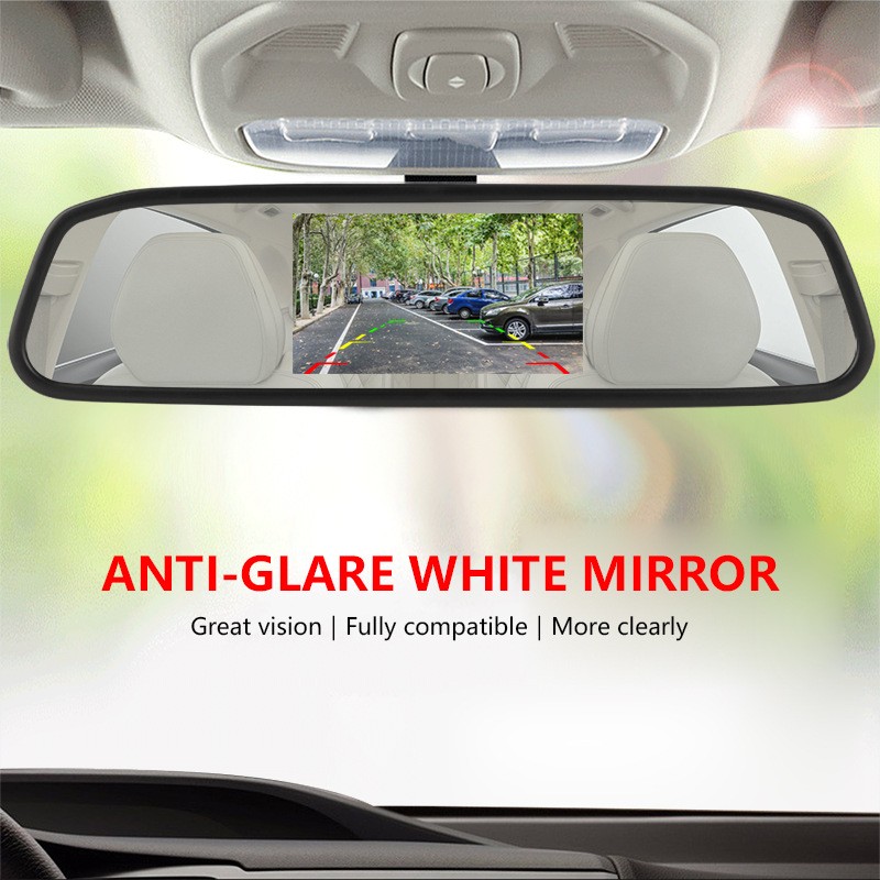 4.3 インチ車のバックミラー HD ビデオ自動駐車モニター - Dash Cam Mirror Backup Camera のレビューと価格