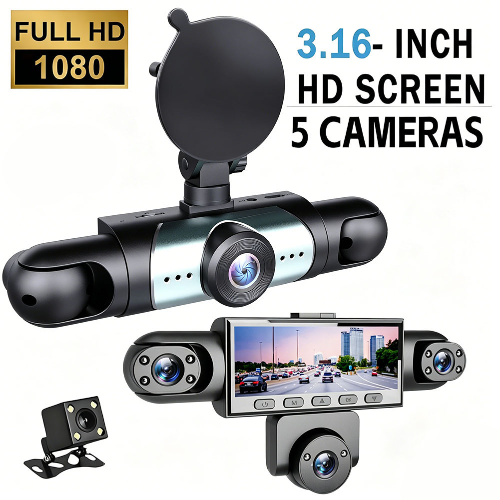 5チャンネル360度車載DVR 1080Pビデオレコーダー  - Dash Cam 360 Degree Panoramic のレビューと価格
