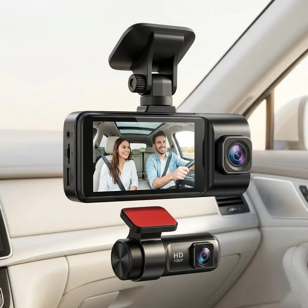 1080P HD、デュアルレンズ、前後録画対応、赤外線暗視機 - Dash Cam With Parking Monitor のレビューと価格