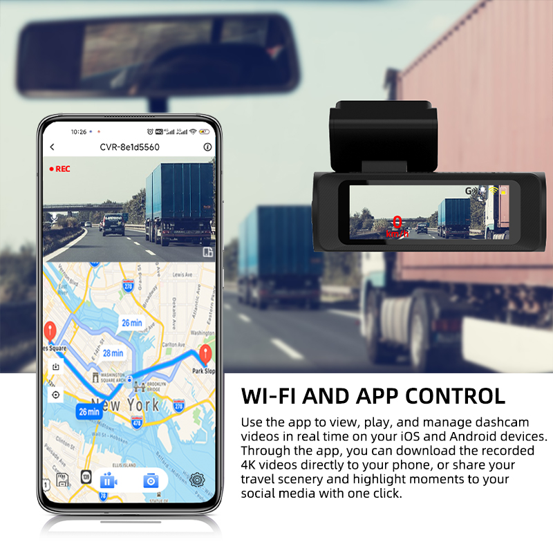Yangood 4Kドライブレコーダー GPS・WiFi内蔵 - Dash Cam 4K Sony Starvis のレビューと価格