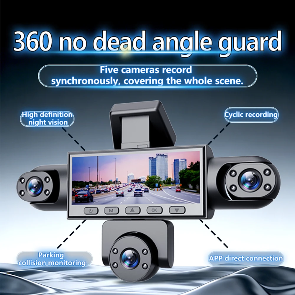 アップグレード版 3/5チャンネル 360度車載DVR 10 - Dash Cam 360 Degree Panoramic のレビューと価格