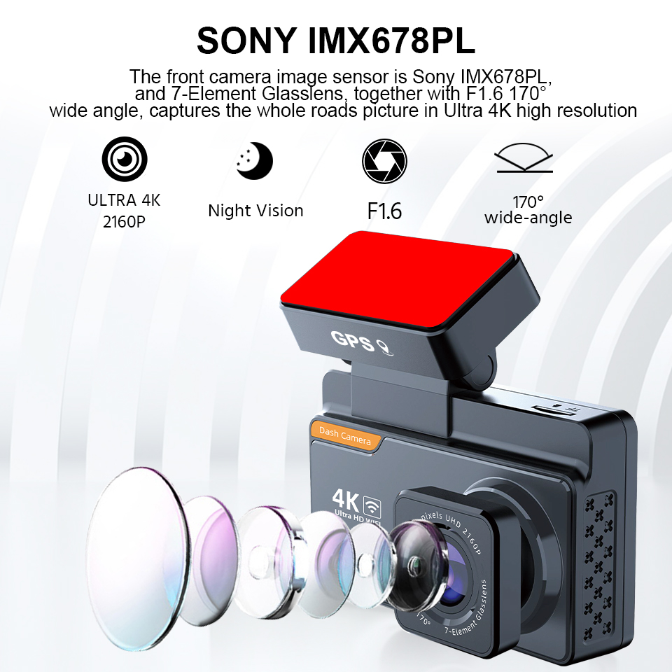 E-ACE 3インチUHD 4Kビデオレコーダー 車載カメラ - Dash Cam 4K Sony Starvis のレビューと価格