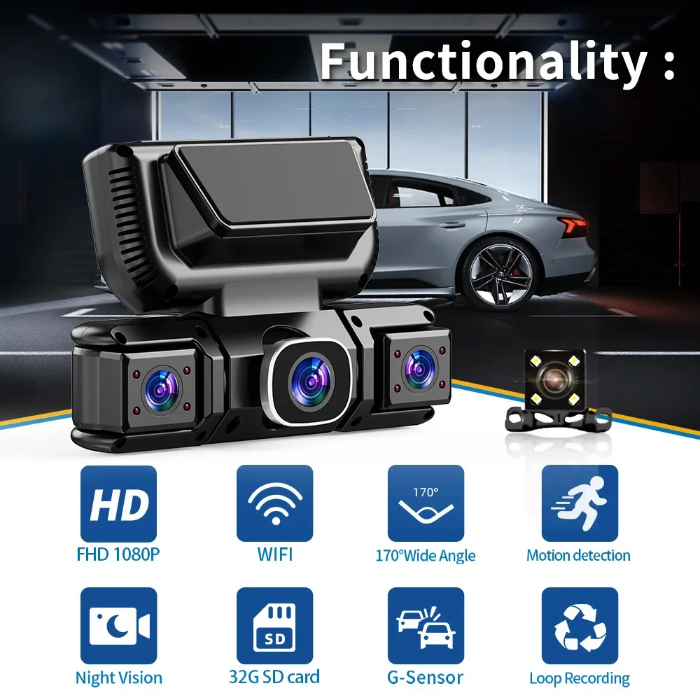 新型360度4CH車載DVR HD 1080Pビデオレコーダ - Dash Cam 360 Degree Panoramic のレビューと価格