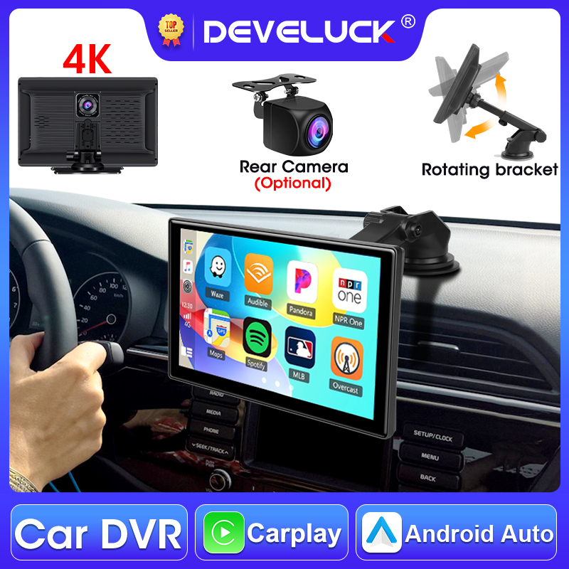 Develuck 10.1インチ 4K ドライブレコーダー  - Dash Cam Mirror Backup Camera のレビューと価格