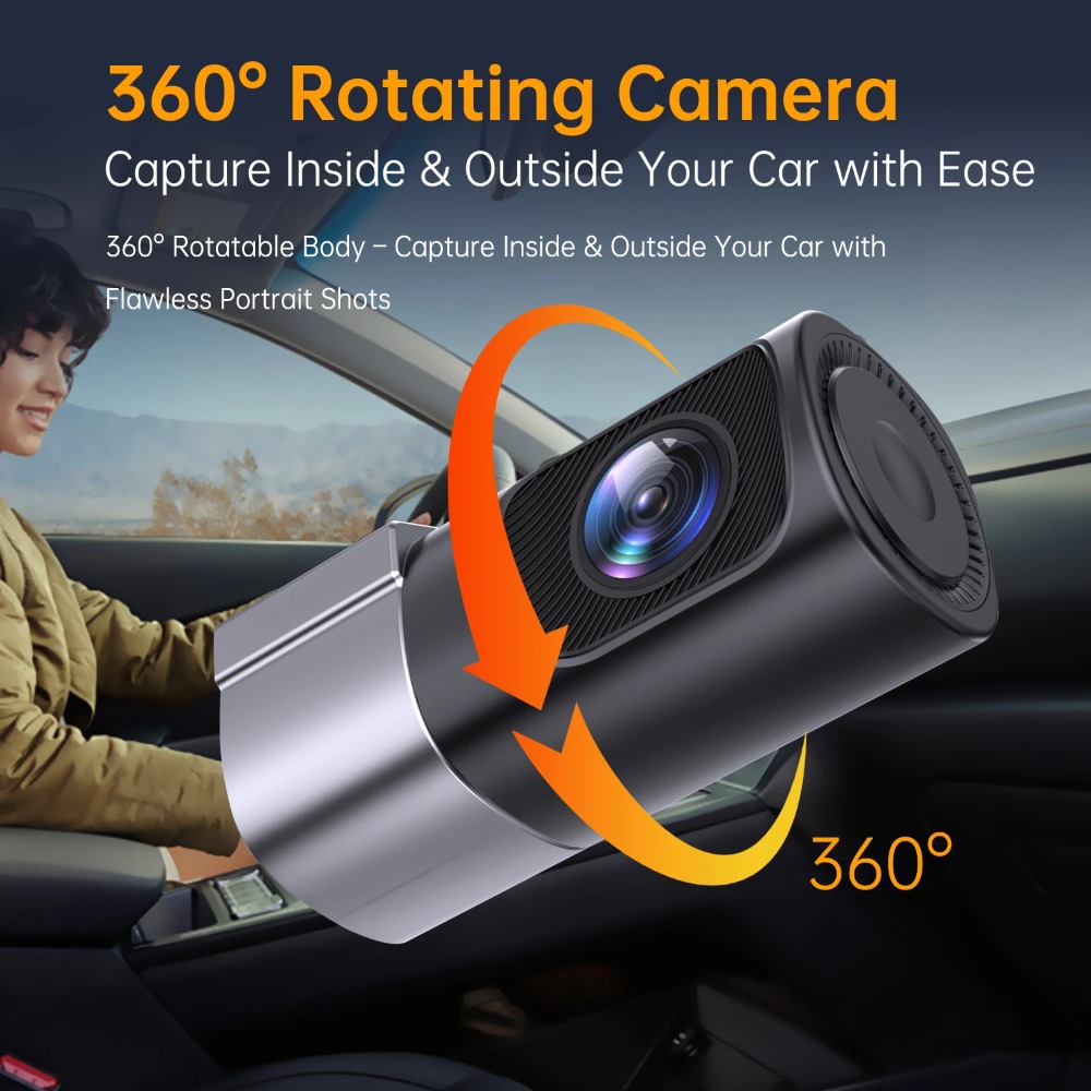 1080PウルトラHDミニダッシュカムカメラレコーダー360 - Dash Cam Front And Rear 4K のレビューと価格