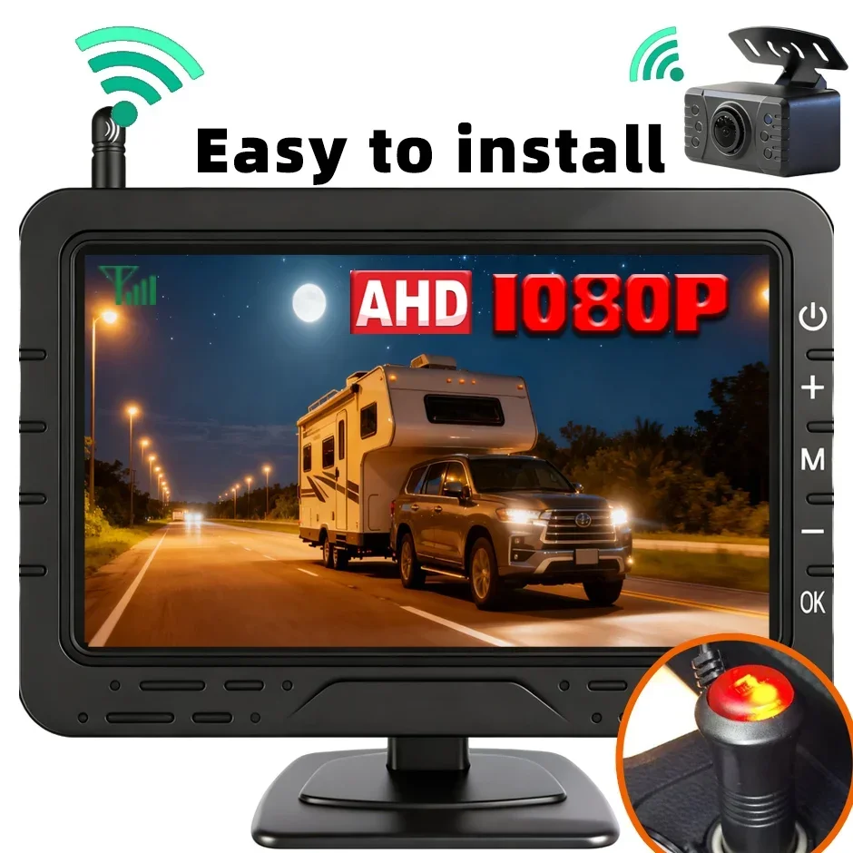HDワイヤレス4.3インチ駐車監視カメラ AHD1080P  - Dash Cam With Parking Monitor のレビューと価格