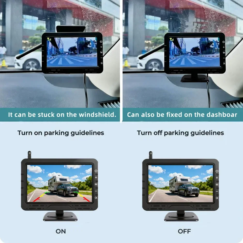 HDワイヤレス4.3インチ駐車監視カメラ AHD1080P  - Dash Cam With Parking Monitor のレビューと価格