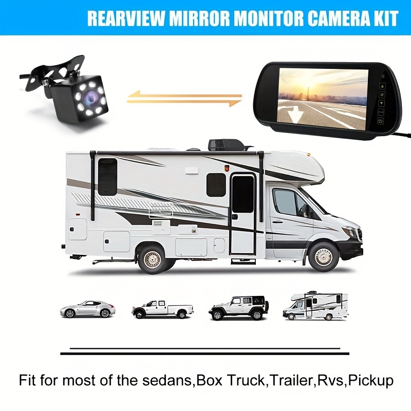 17.78cm ミラーバックアップリアビューカメラシステムモ - Dash Cam Mirror Backup Camera のレビューと価格