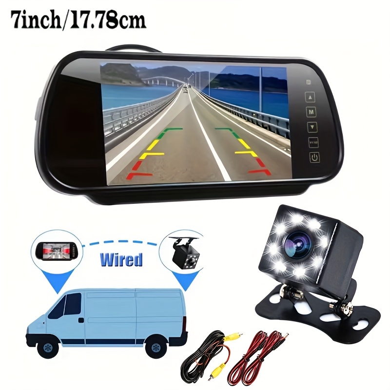 17.78cm ミラーバックアップリアビューカメラシステムモ - Dash Cam Mirror Backup Camera のレビューと価格