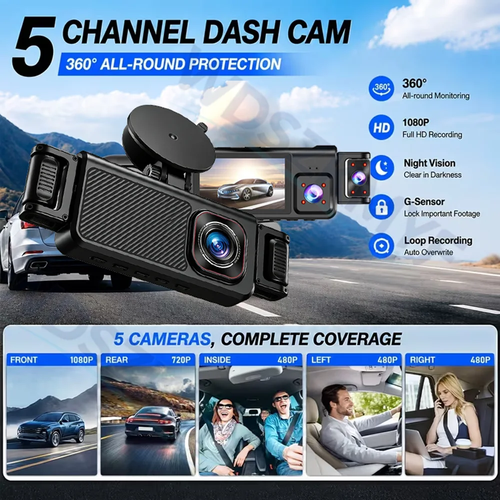 車載用ドライブレコーダー 4チャンネル/5チャンネル ブラッ - Dash Cam Hardwire Kit のレビューと価格