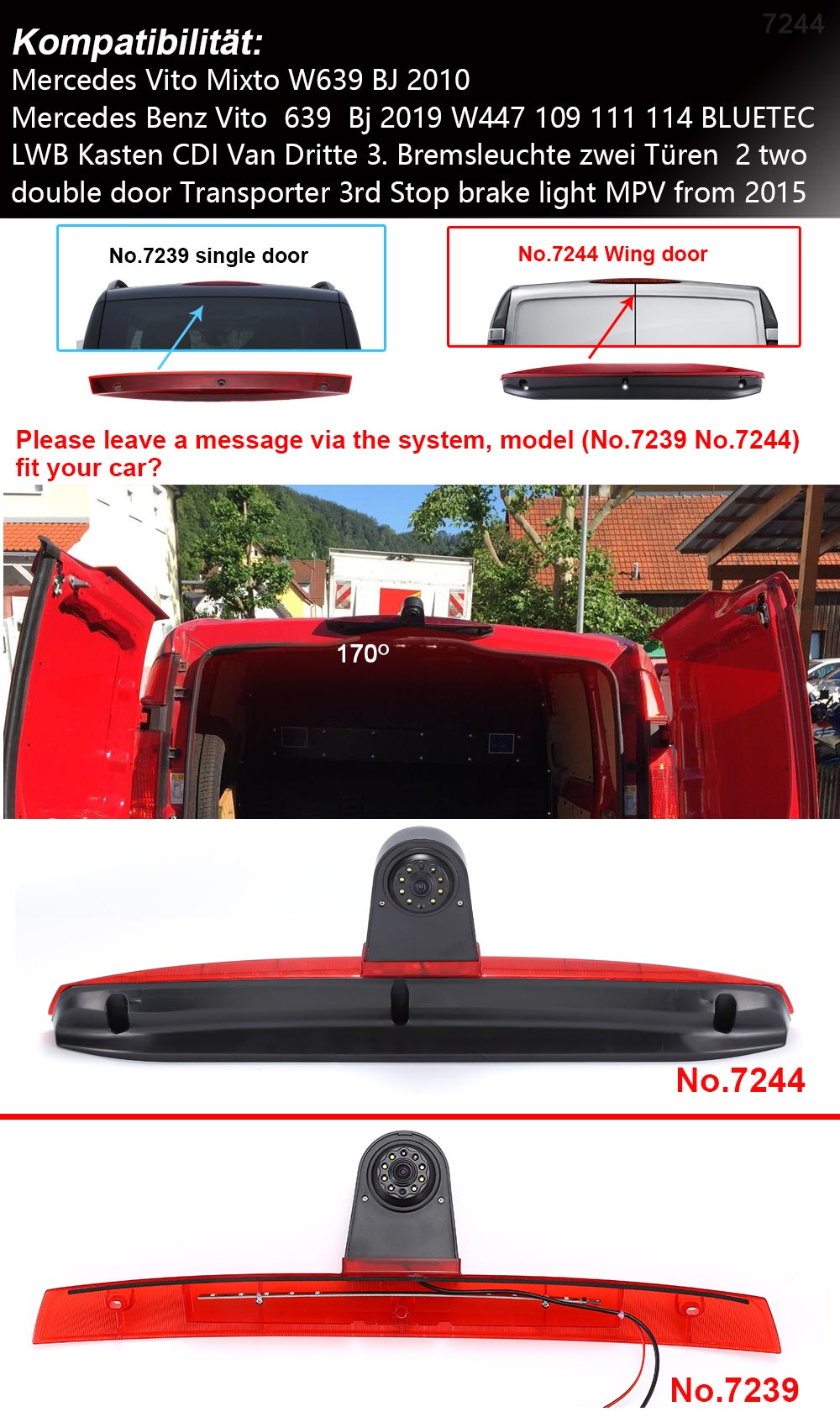 メルセデス・ベンツ Vito Mixto W639、Vito - Dash Cam Mirror Backup Camera のレビューと価格
