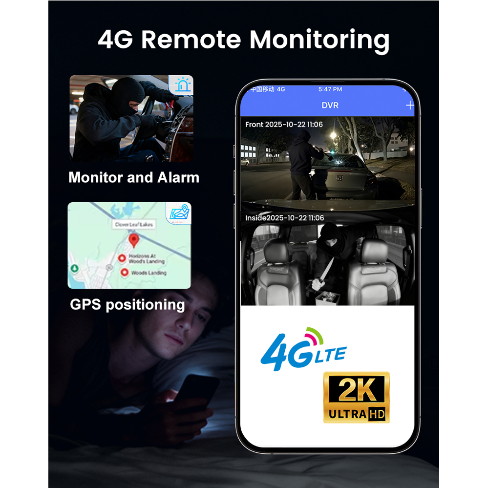 2026年 4G LTE ダッシュカム 2K デュアルレンズ - Dash Cam Night Vision Infrared のレビューと価格