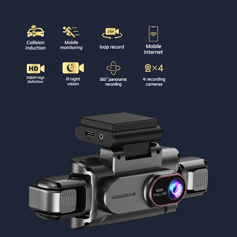 3-4チャンネルWiFiドライブレコーダー、1080PフルH - Dash Cam 3 Channel 1080P のレビューと価格