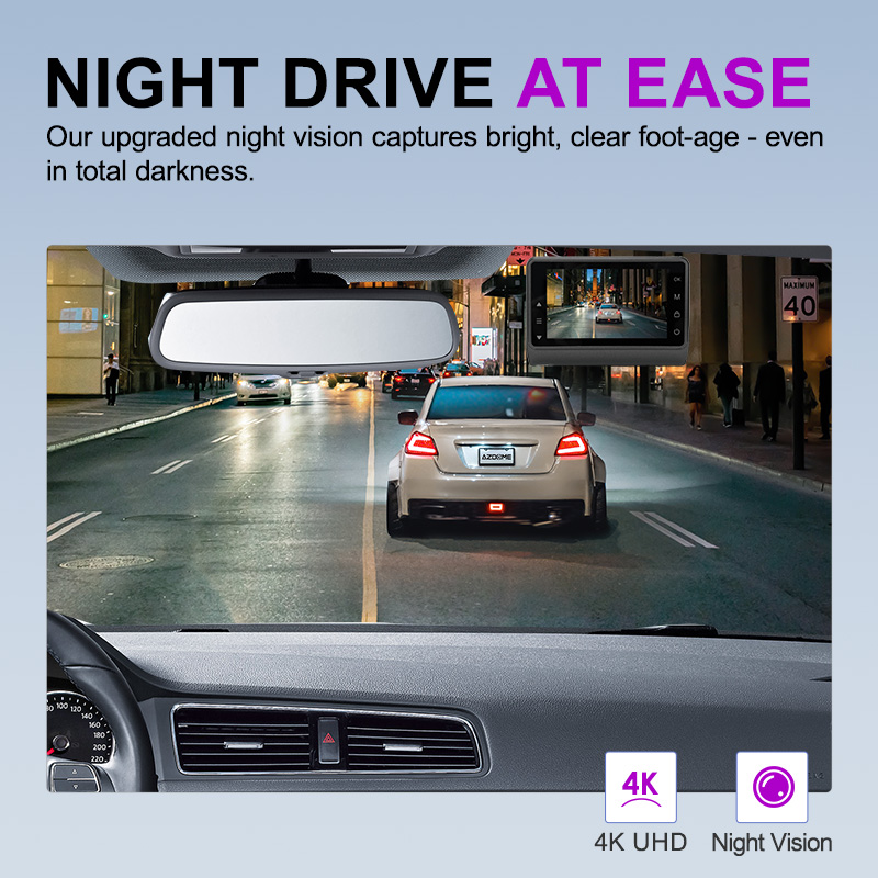 4K 2KデュアルレンズUHD WiFiドライブレコーダー  - Dash Cam 2K Dual Lens のレビューと価格