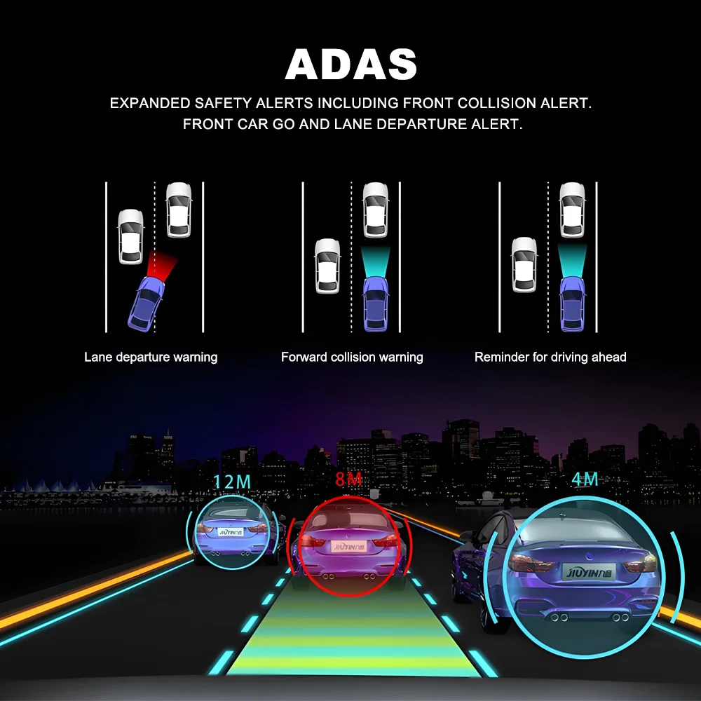 AOEDI ADAS 4チャンネルリアビューミラーダッシュカ - Dash Cam 360 Degree Panoramic のレビューと価格