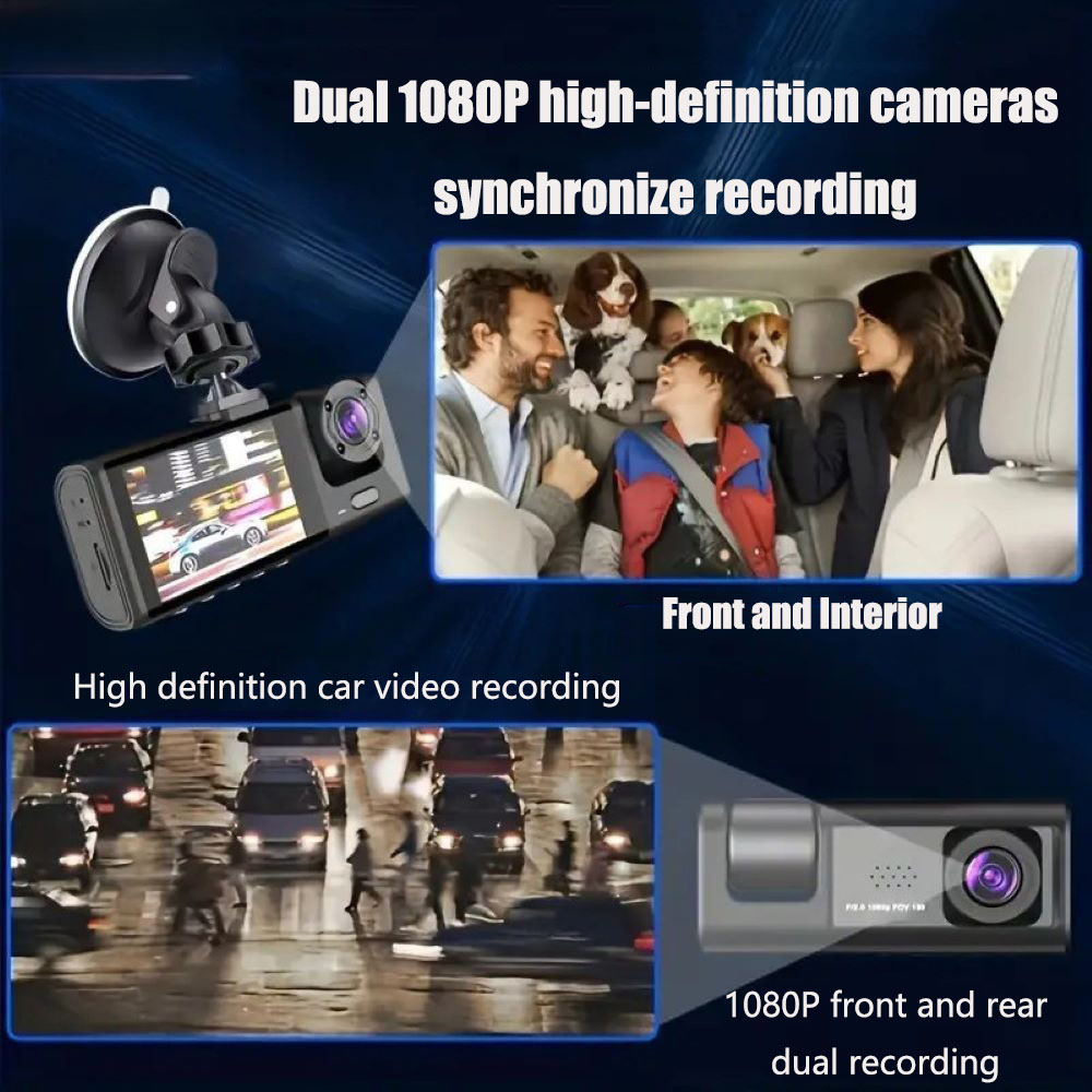 車載カメラ ドライブレコーダー WiFi トリプルレンズ 3 - Dash Cam 3 Channel 1080P のレビューと価格