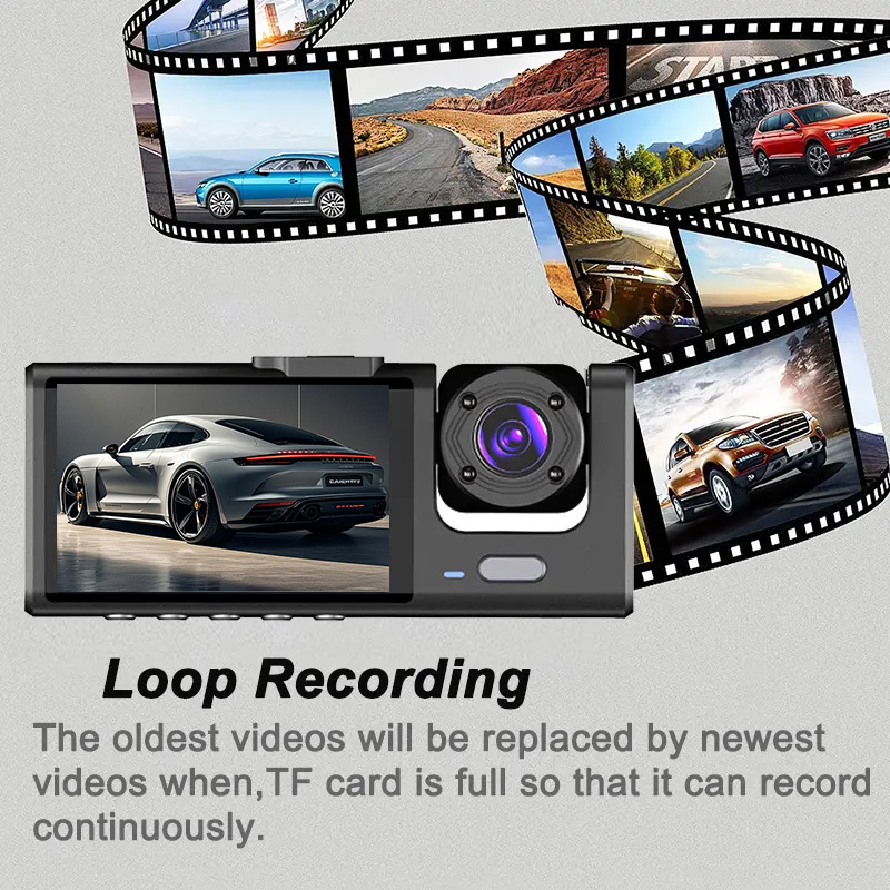 車載カメラ ドライブレコーダー WiFi トリプルレンズ 3 - Dash Cam 3 Channel 1080P のレビューと価格