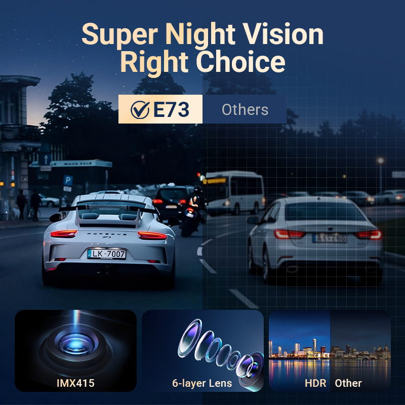 デュアルダッシュカム、4K UHD車載カメラDVR、内蔵Wi - Dash Cam With Parking Monitor のレビューと価格