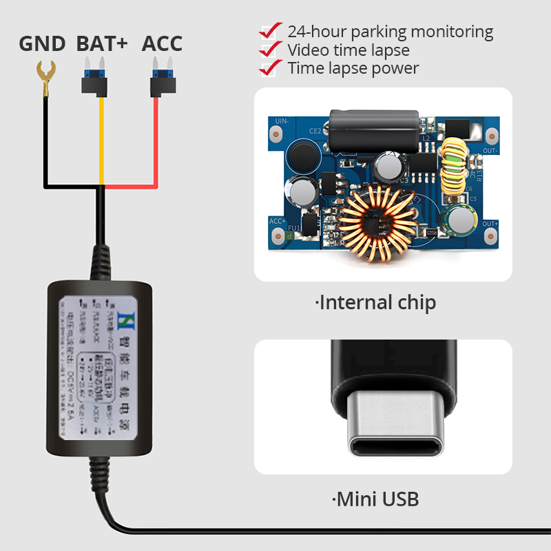 Yangood 3.5メートル バックライン ダッシュカメラ - Dash Cam Hardwire Kit のレビューと価格