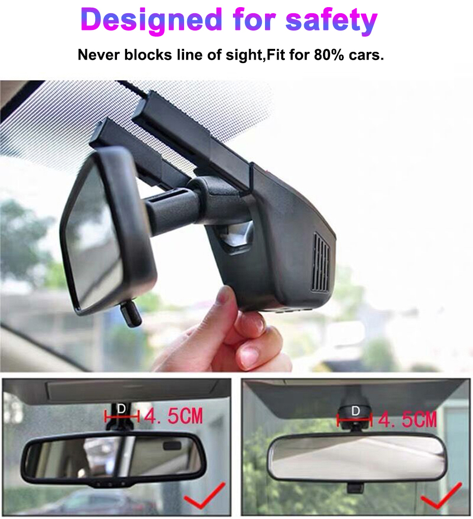 車のダッシュボードカメラ,wifi,車のDVR,カスタマイズ - Dash Cam Front And Rear 4K のレビューと価格