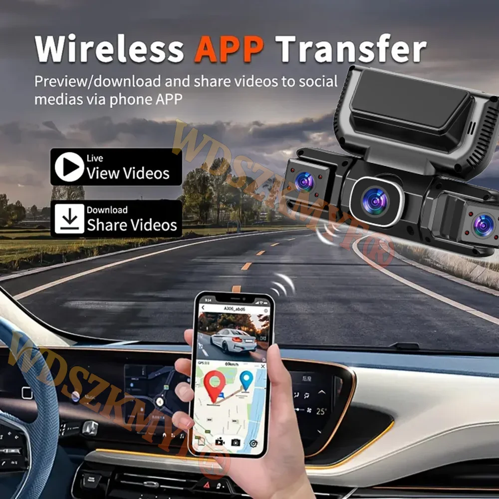 360度4カメラ（フロント、左、右、リアビュー）WIFI 1 - Dash Cam 360 Degree Panoramic のレビューと価格
