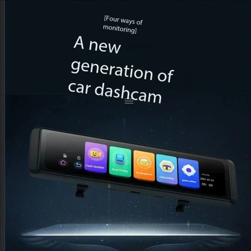4. 360度死角警告BSDリアビューミラー12インチフルタ - Dash Cam Rear View Mirror 12 Inch のレビューと価格