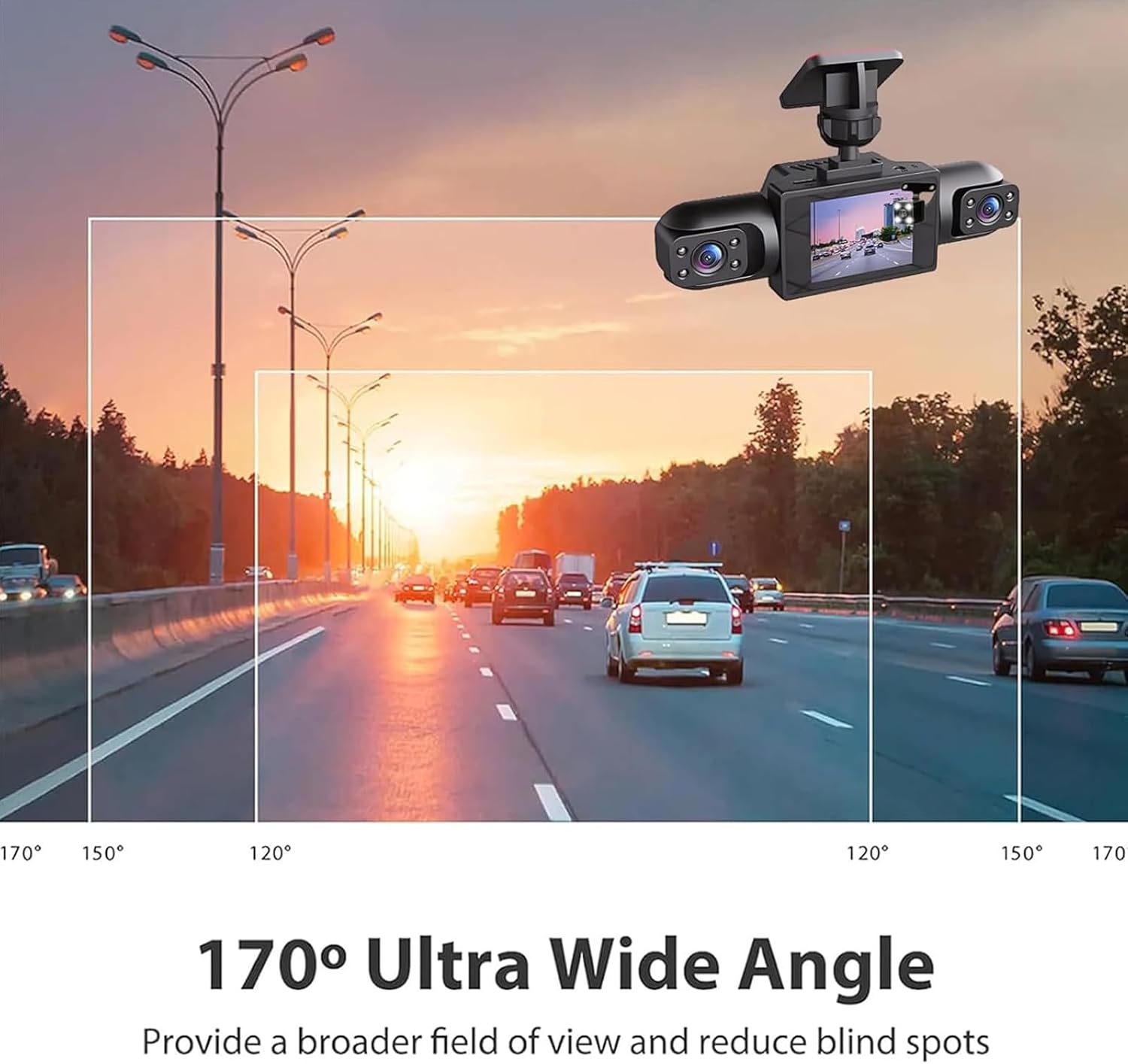 全方位360度1080Pパノラマドライブレコーダー2インチ4 - Dash Cam 360 Degree Panoramic のレビューと価格