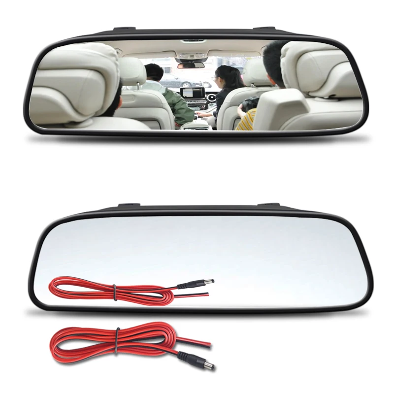 5インチTFT-LCDリアビューミラーモニターキット、防水仕 - Dash Cam Mirror Backup Camera のレビューと価格