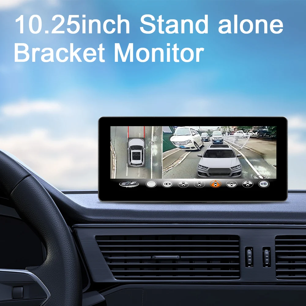 Carsanbo 10.25インチタッチスクリーンモニター、 - Dash Cam 360 Degree Panoramic のレビューと価格
