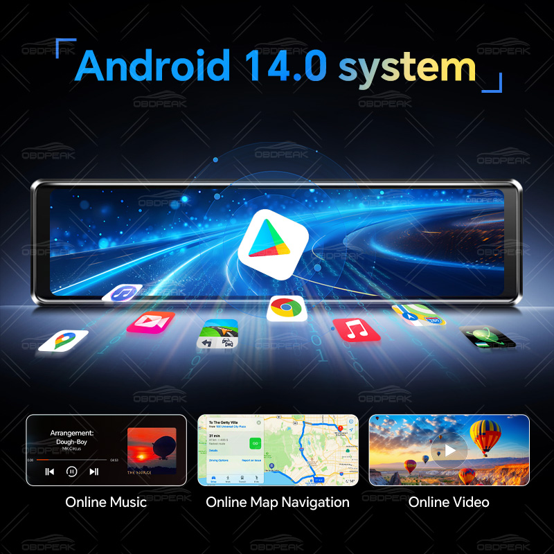D90リアビューミラー 4G Android 14 カーDV - Dual Dash Cam With Gps Wifi のレビューと価格