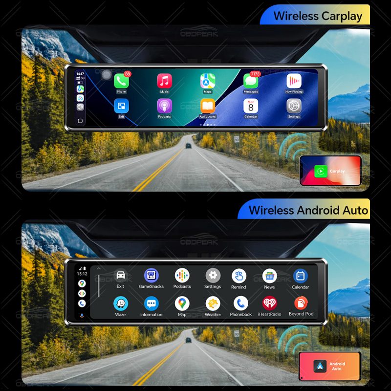 D90リアビューミラー 4G Android 14 カーDV - Dual Dash Cam With Gps Wifi のレビューと価格