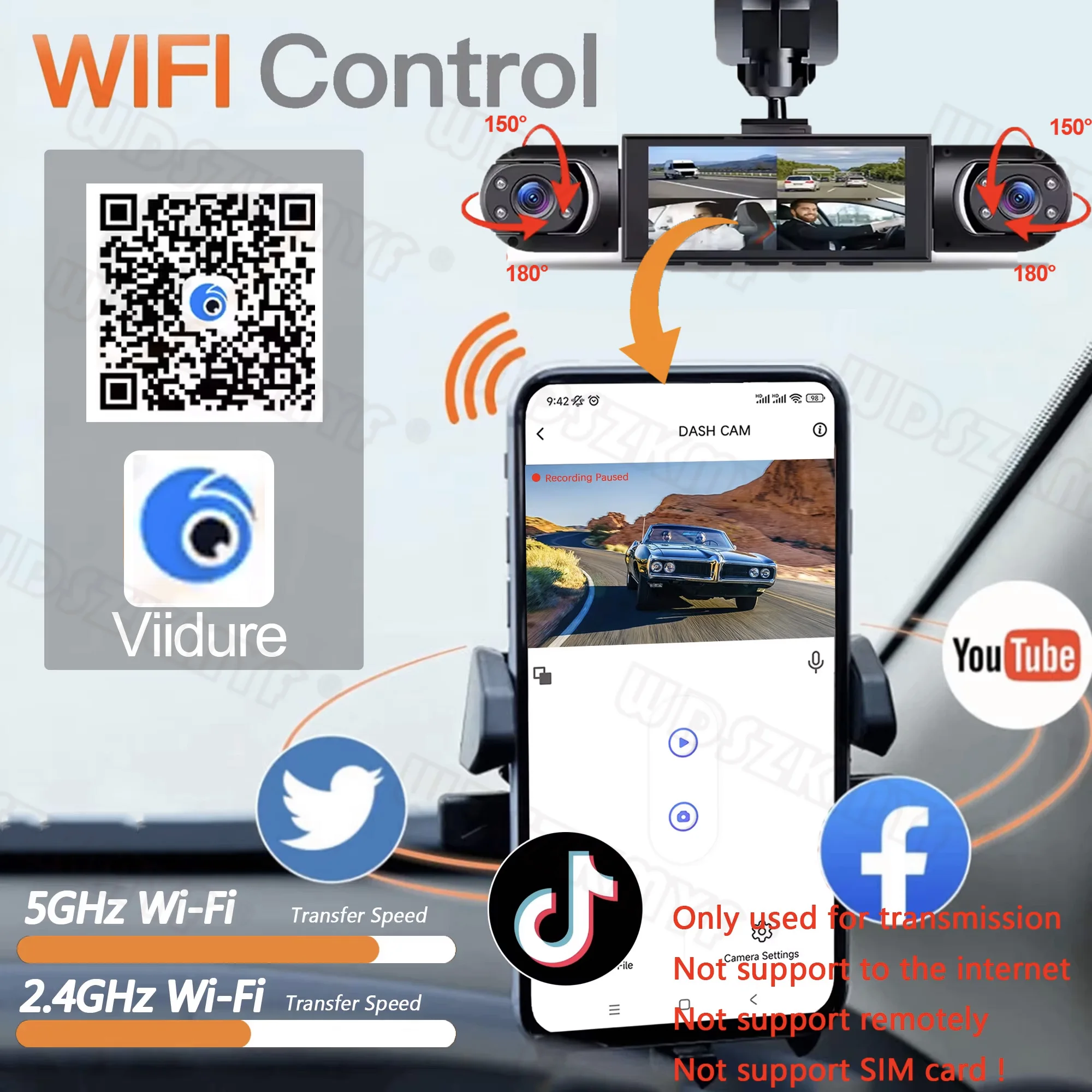 4レンズ車載DVR 360度ビデオレコーダー 1080P ダ - Dash Cam 360 Degree Panoramic のレビューと価格