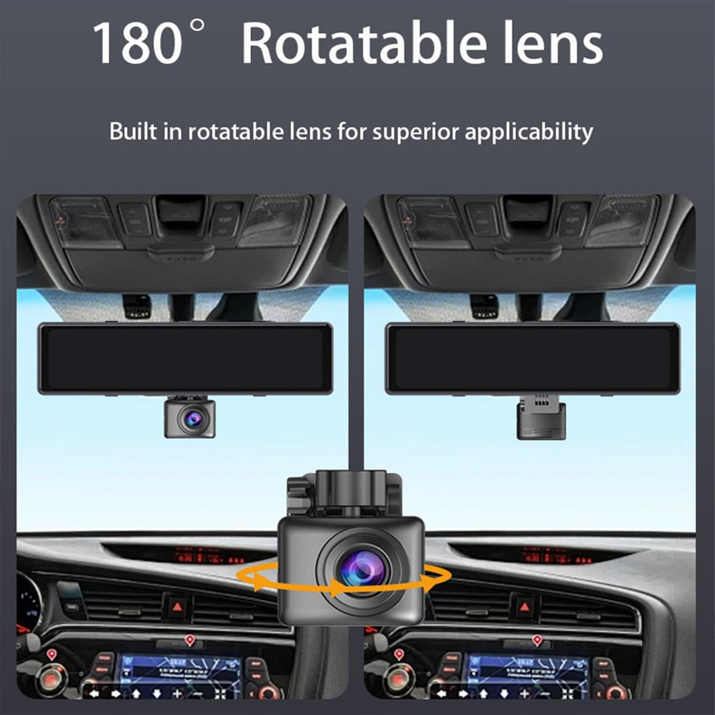 車のリアビューダッシュボードカメラ,12インチ,1080p, - Dash Cam Rear View Mirror 12 Inch のレビューと価格