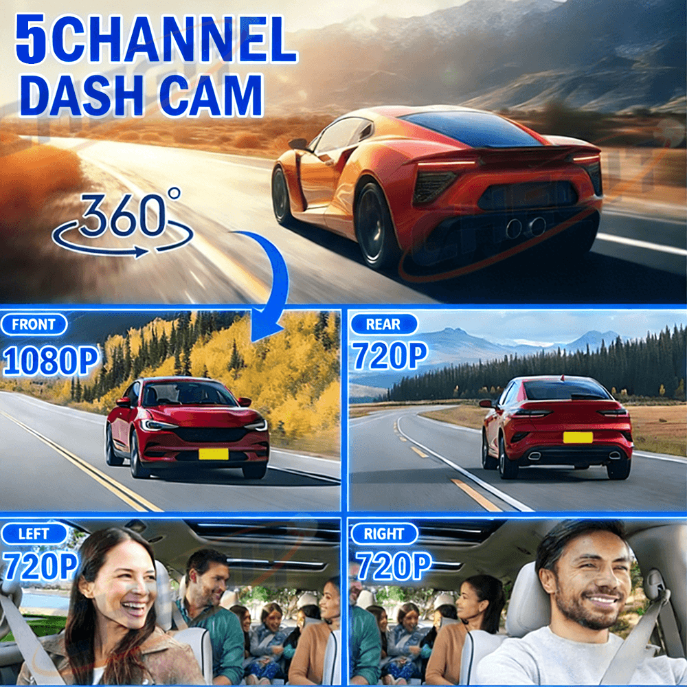 5CH 360度車載DVR 1080Pビデオレコーダー WI - Dash Cam 360 Degree Panoramic のレビューと価格