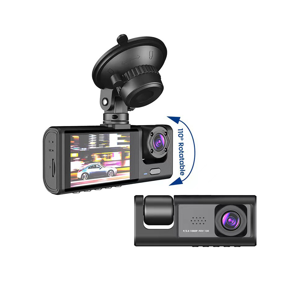 3チャンネル車載DVR HD 1080P 3レンズ車内ダッシ - Dash Cam 3 Channel 1080P のレビューと価格