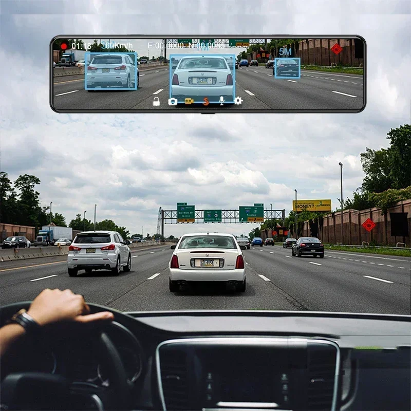 12インチ ドライブレコーダー 4G GPSナビゲーション  - Dash Cam Rear View Mirror 12 Inch のレビューと価格
